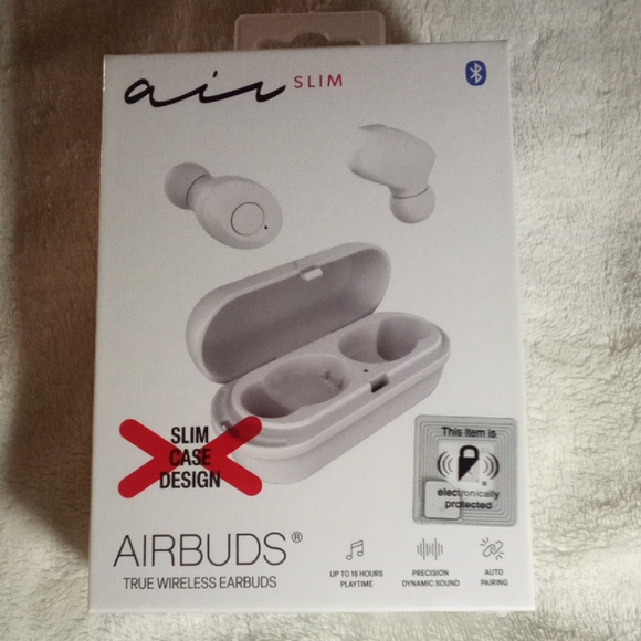 AIRBUDS AIR SLIM Other - AIRBUDS AIR SLIM WORELESS EARBUDS WITH SLIM CASE NEW IN BOX!